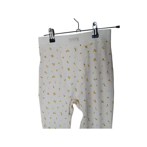 New Skims Cotton Rib Leggings XS Marigold Rosebud Print Floral Lounge Pants - Picture 4 of 12